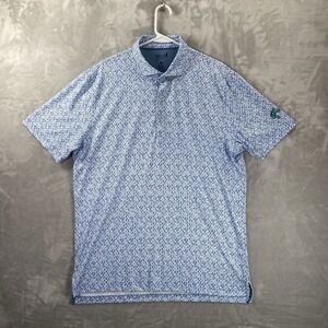 Johnnie-O Shirt men's Large Polo Short Sleeve UPF Performance Surfboard All Over